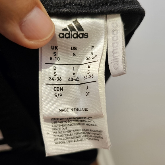 Adidas climacool black with white stripes track pant joggers size S US - Picture 5 of 7